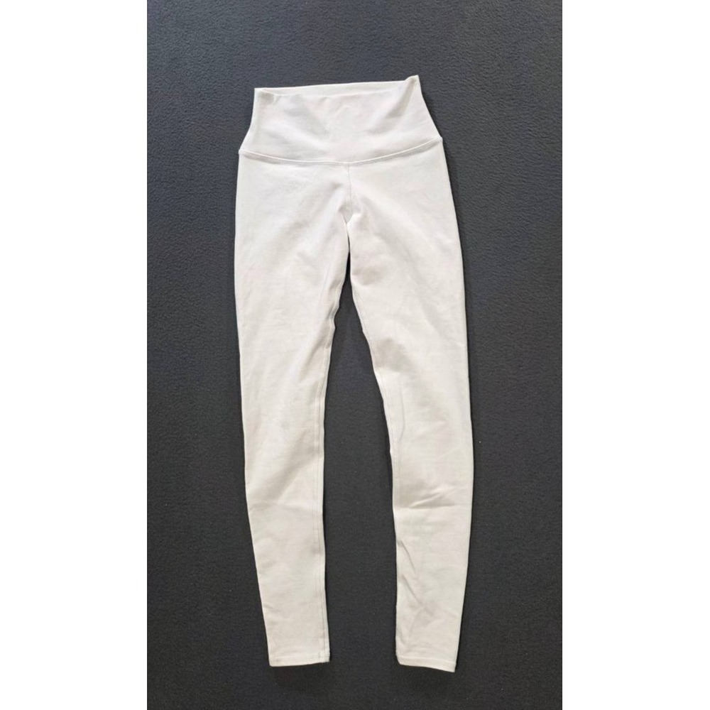 Alo High Y2K Airbrush Leggings White Stretch Compression Gym Yoga XS A011637